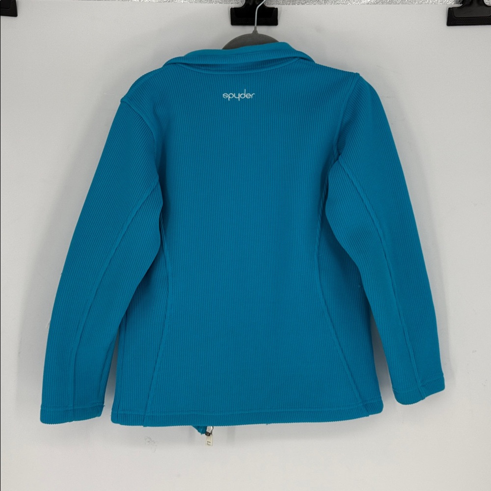 Spyder Core Full Zip Jacket GIRLS Large Turquoise Blue Sweater Fleece Lined KIDS - Picture 5 of 5